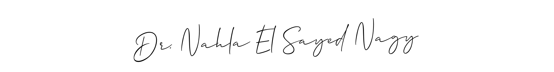 Use a signature maker to create a handwritten signature online. With this signature software, you can design (Allison_Script) your own signature for name Dr. Nahla El Sayed Nagy. Dr. Nahla El Sayed Nagy signature style 2 images and pictures png