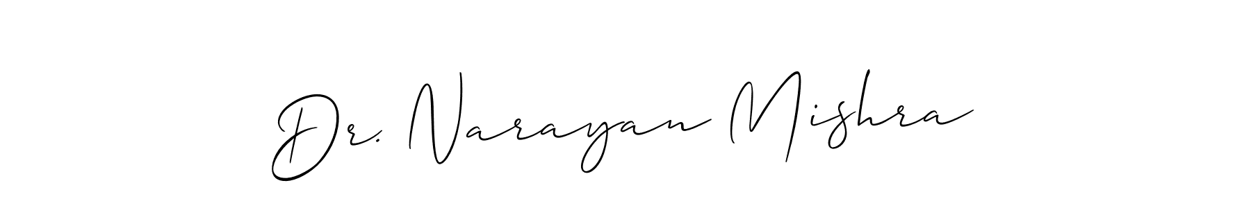 How to make Dr. Narayan Mishra signature? Allison_Script is a professional autograph style. Create handwritten signature for Dr. Narayan Mishra name. Dr. Narayan Mishra signature style 2 images and pictures png