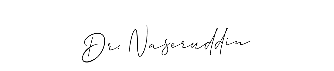 You should practise on your own different ways (Allison_Script) to write your name (Dr. Naseruddin) in signature. don't let someone else do it for you. Dr. Naseruddin signature style 2 images and pictures png