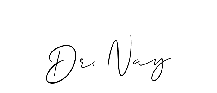 Also You can easily find your signature by using the search form. We will create Dr. Nay name handwritten signature images for you free of cost using Allison_Script sign style. Dr. Nay signature style 2 images and pictures png