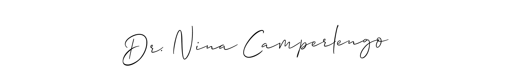 How to Draw Dr. Nina Camperlengo signature style? Allison_Script is a latest design signature styles for name Dr. Nina Camperlengo. Dr. Nina Camperlengo signature style 2 images and pictures png