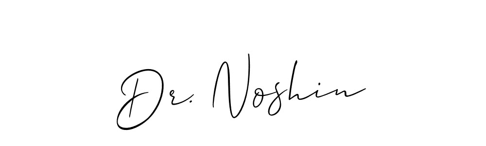 if you are searching for the best signature style for your name Dr. Noshin. so please give up your signature search. here we have designed multiple signature styles  using Allison_Script. Dr. Noshin signature style 2 images and pictures png