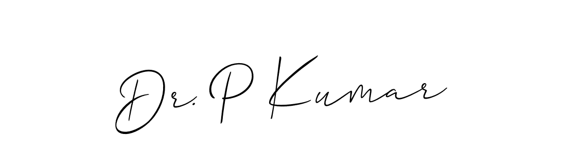 This is the best signature style for the Dr. P Kumar name. Also you like these signature font (Allison_Script). Mix name signature. Dr. P Kumar signature style 2 images and pictures png