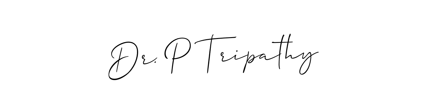 Similarly Allison_Script is the best handwritten signature design. Signature creator online .You can use it as an online autograph creator for name Dr. P Tripathy. Dr. P Tripathy signature style 2 images and pictures png