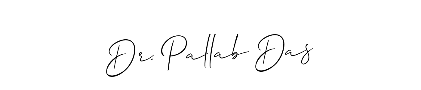 if you are searching for the best signature style for your name Dr. Pallab Das. so please give up your signature search. here we have designed multiple signature styles  using Allison_Script. Dr. Pallab Das signature style 2 images and pictures png