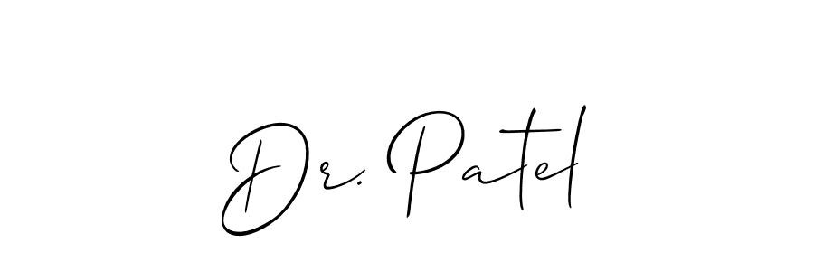 Similarly Allison_Script is the best handwritten signature design. Signature creator online .You can use it as an online autograph creator for name Dr. Patel. Dr. Patel signature style 2 images and pictures png