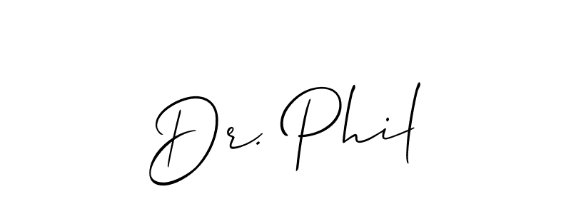 Also You can easily find your signature by using the search form. We will create Dr. Phil name handwritten signature images for you free of cost using Allison_Script sign style. Dr. Phil signature style 2 images and pictures png
