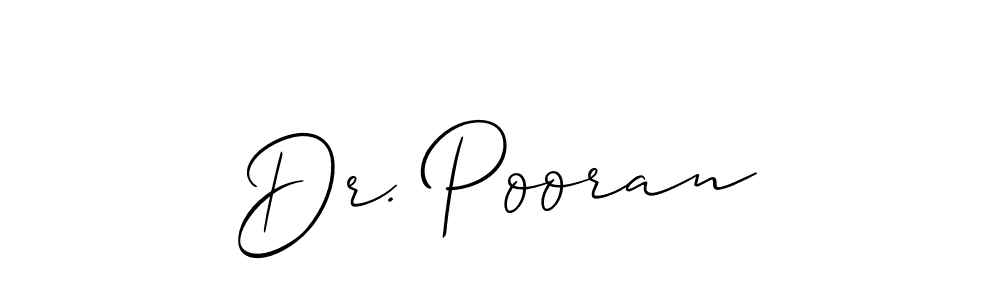 How to make Dr. Pooran name signature. Use Allison_Script style for creating short signs online. This is the latest handwritten sign. Dr. Pooran signature style 2 images and pictures png