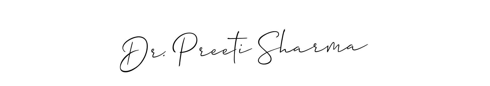 How to Draw Dr. Preeti Sharma signature style? Allison_Script is a latest design signature styles for name Dr. Preeti Sharma. Dr. Preeti Sharma signature style 2 images and pictures png