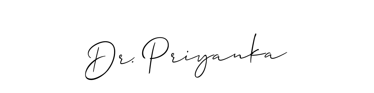 Use a signature maker to create a handwritten signature online. With this signature software, you can design (Allison_Script) your own signature for name Dr. Priyanka. Dr. Priyanka signature style 2 images and pictures png