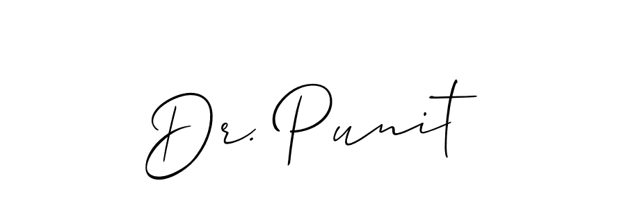 Allison_Script is a professional signature style that is perfect for those who want to add a touch of class to their signature. It is also a great choice for those who want to make their signature more unique. Get Dr. Punit name to fancy signature for free. Dr. Punit signature style 2 images and pictures png