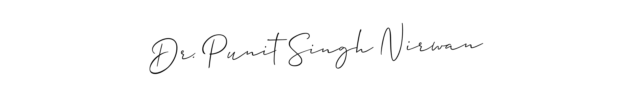 Make a beautiful signature design for name Dr. Punit Singh Nirwan. With this signature (Allison_Script) style, you can create a handwritten signature for free. Dr. Punit Singh Nirwan signature style 2 images and pictures png