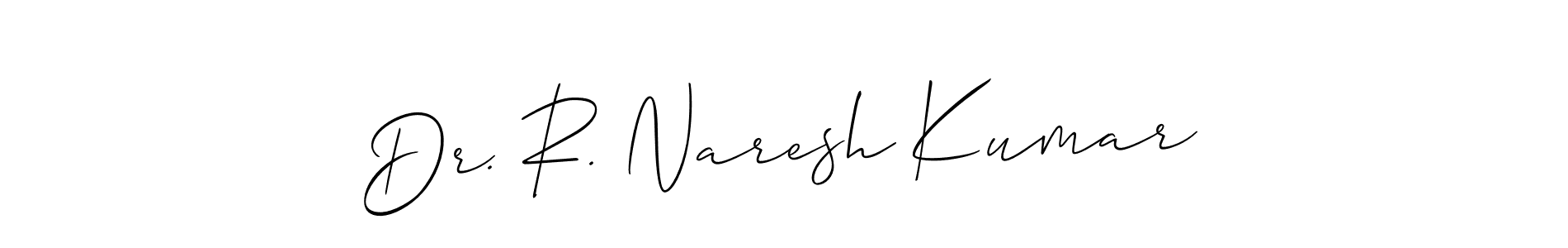 See photos of Dr. R. Naresh Kumar official signature by Spectra . Check more albums & portfolios. Read reviews & check more about Allison_Script font. Dr. R. Naresh Kumar signature style 2 images and pictures png