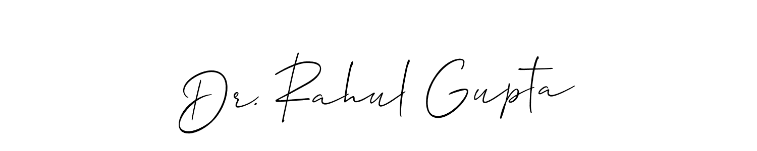 Use a signature maker to create a handwritten signature online. With this signature software, you can design (Allison_Script) your own signature for name Dr. Rahul Gupta. Dr. Rahul Gupta signature style 2 images and pictures png