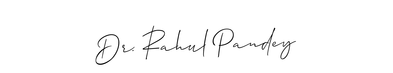 if you are searching for the best signature style for your name Dr. Rahul Pandey. so please give up your signature search. here we have designed multiple signature styles  using Allison_Script. Dr. Rahul Pandey signature style 2 images and pictures png