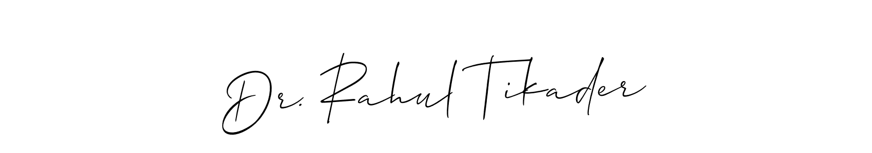 Allison_Script is a professional signature style that is perfect for those who want to add a touch of class to their signature. It is also a great choice for those who want to make their signature more unique. Get Dr. Rahul Tikader name to fancy signature for free. Dr. Rahul Tikader signature style 2 images and pictures png