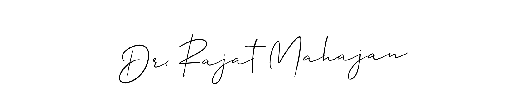 It looks lik you need a new signature style for name Dr. Rajat Mahajan. Design unique handwritten (Allison_Script) signature with our free signature maker in just a few clicks. Dr. Rajat Mahajan signature style 2 images and pictures png