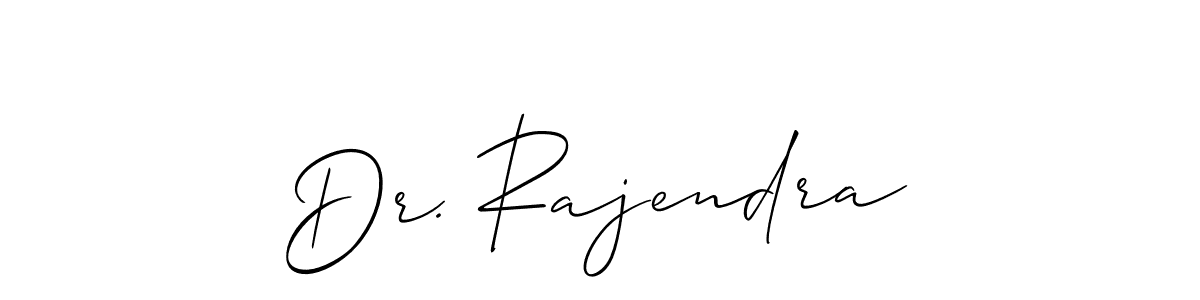 How to make Dr. Rajendra name signature. Use Allison_Script style for creating short signs online. This is the latest handwritten sign. Dr. Rajendra signature style 2 images and pictures png