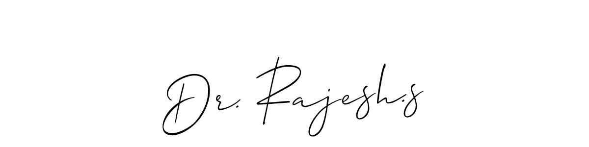 if you are searching for the best signature style for your name Dr. Rajesh.s. so please give up your signature search. here we have designed multiple signature styles  using Allison_Script. Dr. Rajesh.s signature style 2 images and pictures png