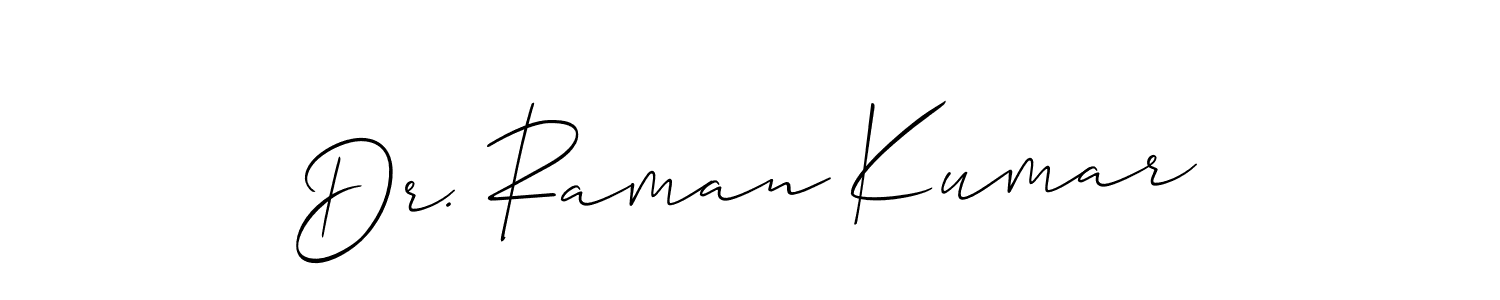 Check out images of Autograph of Dr. Raman Kumar name. Actor Dr. Raman Kumar Signature Style. Allison_Script is a professional sign style online. Dr. Raman Kumar signature style 2 images and pictures png