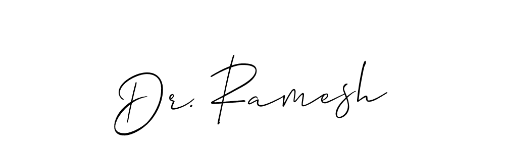 Allison_Script is a professional signature style that is perfect for those who want to add a touch of class to their signature. It is also a great choice for those who want to make their signature more unique. Get Dr. Ramesh name to fancy signature for free. Dr. Ramesh signature style 2 images and pictures png