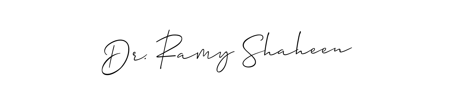 How to make Dr. Ramy Shaheen name signature. Use Allison_Script style for creating short signs online. This is the latest handwritten sign. Dr. Ramy Shaheen signature style 2 images and pictures png