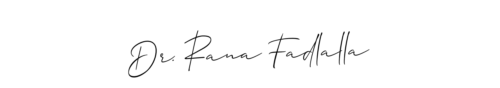 See photos of Dr. Rana Fadlalla official signature by Spectra . Check more albums & portfolios. Read reviews & check more about Allison_Script font. Dr. Rana Fadlalla signature style 2 images and pictures png