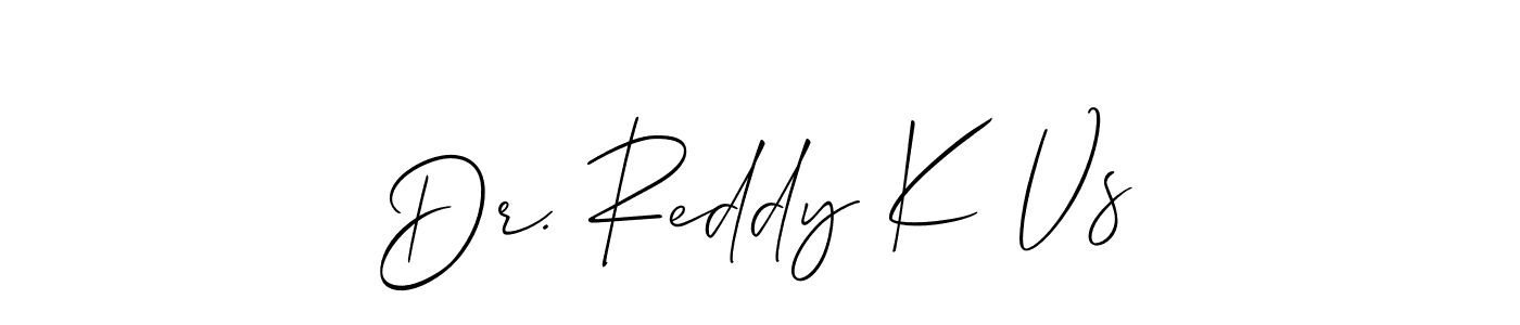 Allison_Script is a professional signature style that is perfect for those who want to add a touch of class to their signature. It is also a great choice for those who want to make their signature more unique. Get Dr. Reddy K Vs name to fancy signature for free. Dr. Reddy K Vs signature style 2 images and pictures png