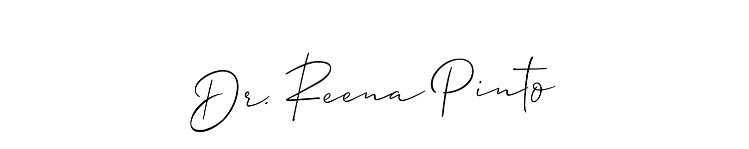 How to Draw Dr. Reena Pinto signature style? Allison_Script is a latest design signature styles for name Dr. Reena Pinto. Dr. Reena Pinto signature style 2 images and pictures png