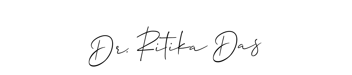 if you are searching for the best signature style for your name Dr. Ritika Das. so please give up your signature search. here we have designed multiple signature styles  using Allison_Script. Dr. Ritika Das signature style 2 images and pictures png