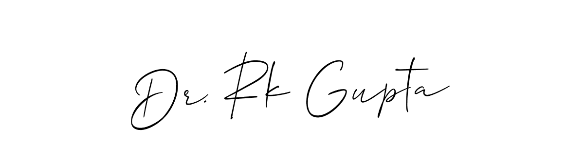 How to make Dr. Rk Gupta name signature. Use Allison_Script style for creating short signs online. This is the latest handwritten sign. Dr. Rk Gupta signature style 2 images and pictures png