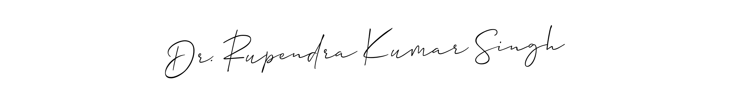 Make a beautiful signature design for name Dr. Rupendra Kumar Singh. With this signature (Allison_Script) style, you can create a handwritten signature for free. Dr. Rupendra Kumar Singh signature style 2 images and pictures png