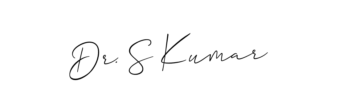 Design your own signature with our free online signature maker. With this signature software, you can create a handwritten (Allison_Script) signature for name Dr. S Kumar. Dr. S Kumar signature style 2 images and pictures png