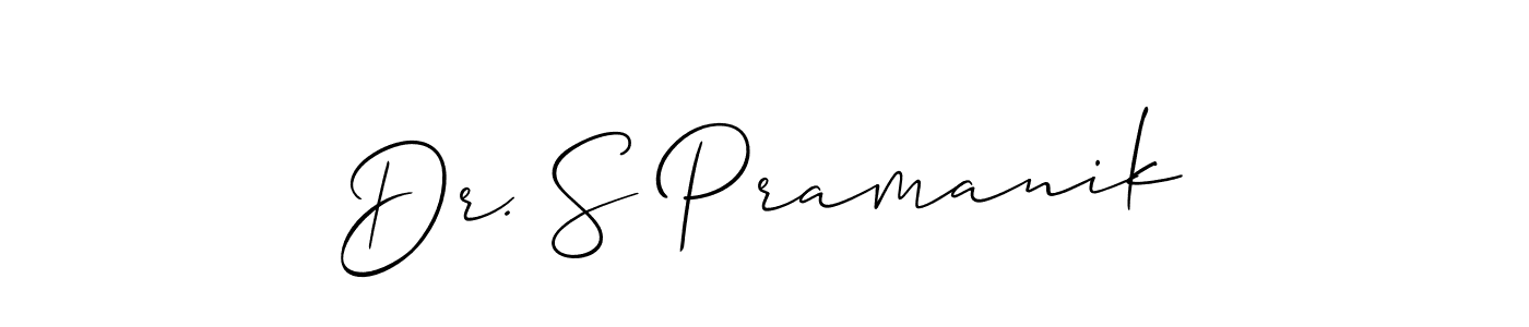 Similarly Allison_Script is the best handwritten signature design. Signature creator online .You can use it as an online autograph creator for name Dr. S Pramanik. Dr. S Pramanik signature style 2 images and pictures png