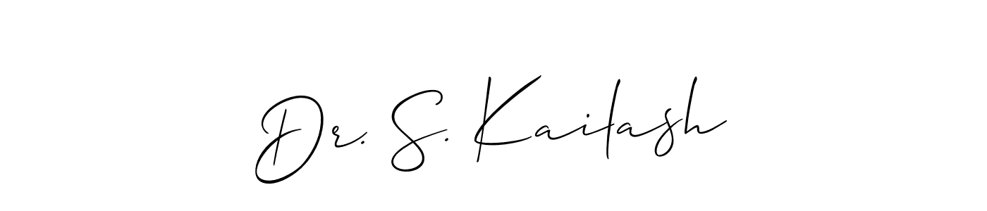 Make a short Dr. S. Kailash signature style. Manage your documents anywhere anytime using Allison_Script. Create and add eSignatures, submit forms, share and send files easily. Dr. S. Kailash signature style 2 images and pictures png