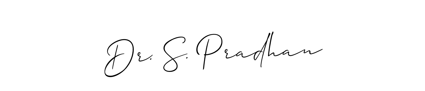 Use a signature maker to create a handwritten signature online. With this signature software, you can design (Allison_Script) your own signature for name Dr. S. Pradhan. Dr. S. Pradhan signature style 2 images and pictures png