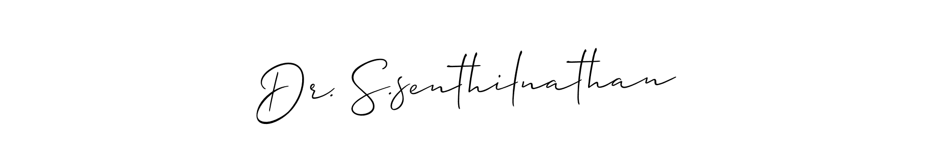 It looks lik you need a new signature style for name Dr. S.senthilnathan. Design unique handwritten (Allison_Script) signature with our free signature maker in just a few clicks. Dr. S.senthilnathan signature style 2 images and pictures png