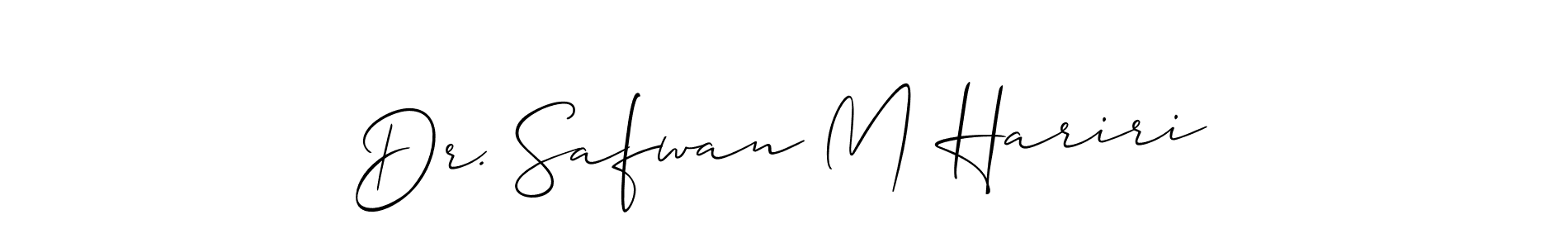 It looks lik you need a new signature style for name Dr. Safwan M Hariri. Design unique handwritten (Allison_Script) signature with our free signature maker in just a few clicks. Dr. Safwan M Hariri signature style 2 images and pictures png