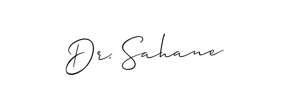 You should practise on your own different ways (Allison_Script) to write your name (Dr. Sahane) in signature. don't let someone else do it for you. Dr. Sahane signature style 2 images and pictures png