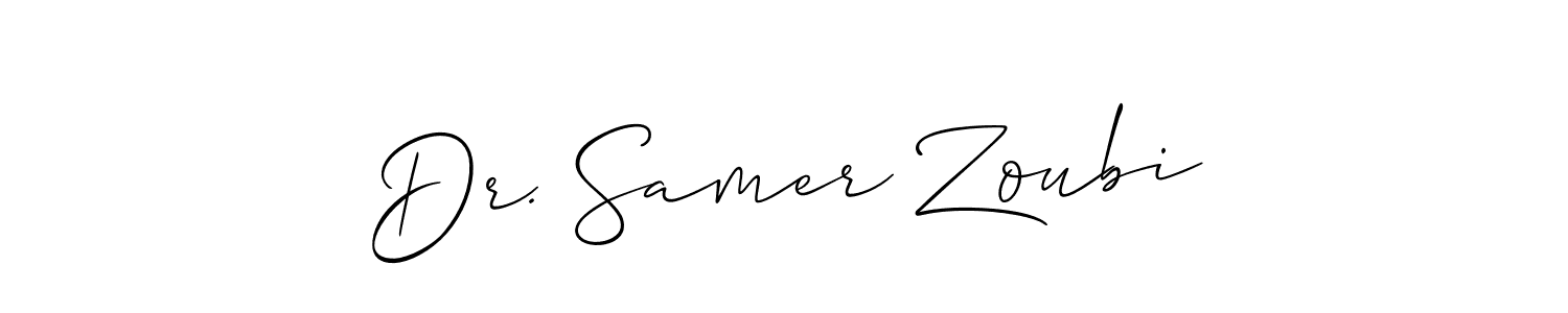 Similarly Allison_Script is the best handwritten signature design. Signature creator online .You can use it as an online autograph creator for name Dr. Samer Zoubi. Dr. Samer Zoubi signature style 2 images and pictures png