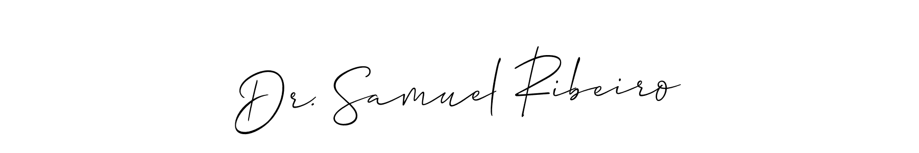 Use a signature maker to create a handwritten signature online. With this signature software, you can design (Allison_Script) your own signature for name Dr. Samuel Ribeiro. Dr. Samuel Ribeiro signature style 2 images and pictures png