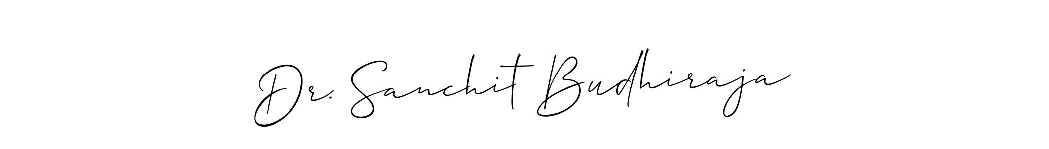 Also You can easily find your signature by using the search form. We will create Dr. Sanchit Budhiraja name handwritten signature images for you free of cost using Allison_Script sign style. Dr. Sanchit Budhiraja signature style 2 images and pictures png