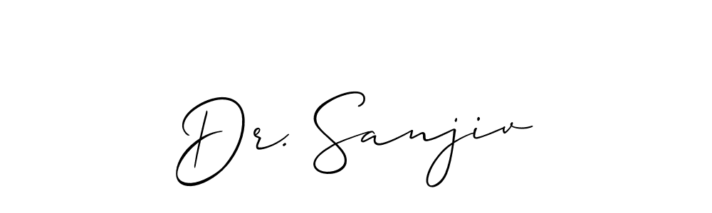 How to make Dr. Sanjiv name signature. Use Allison_Script style for creating short signs online. This is the latest handwritten sign. Dr. Sanjiv signature style 2 images and pictures png