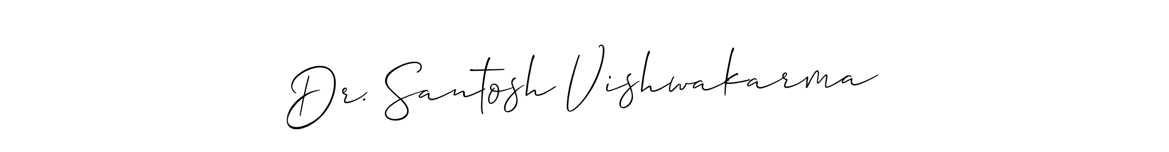 if you are searching for the best signature style for your name Dr. Santosh Vishwakarma. so please give up your signature search. here we have designed multiple signature styles  using Allison_Script. Dr. Santosh Vishwakarma signature style 2 images and pictures png