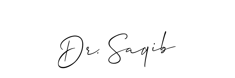 Similarly Allison_Script is the best handwritten signature design. Signature creator online .You can use it as an online autograph creator for name Dr. Saqib. Dr. Saqib signature style 2 images and pictures png