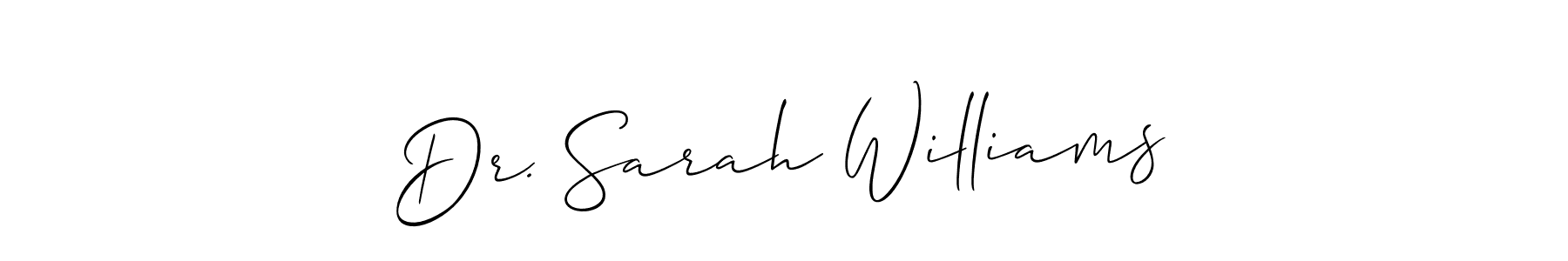 This is the best signature style for the Dr. Sarah Williams name. Also you like these signature font (Allison_Script). Mix name signature. Dr. Sarah Williams signature style 2 images and pictures png