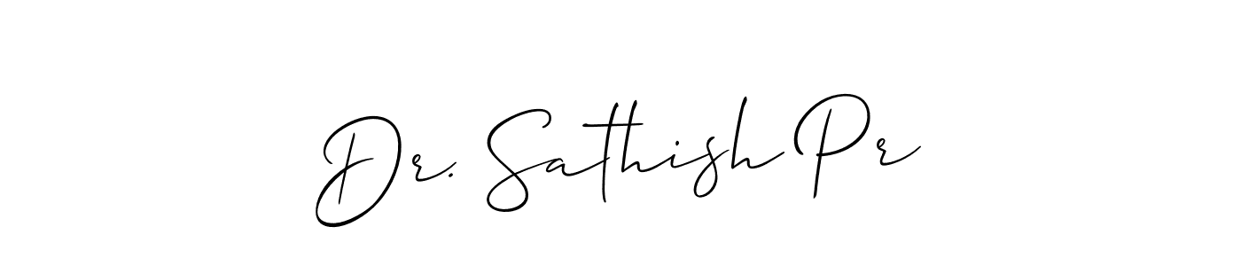 Dr. Sathish Pr stylish signature style. Best Handwritten Sign (Allison_Script) for my name. Handwritten Signature Collection Ideas for my name Dr. Sathish Pr. Dr. Sathish Pr signature style 2 images and pictures png