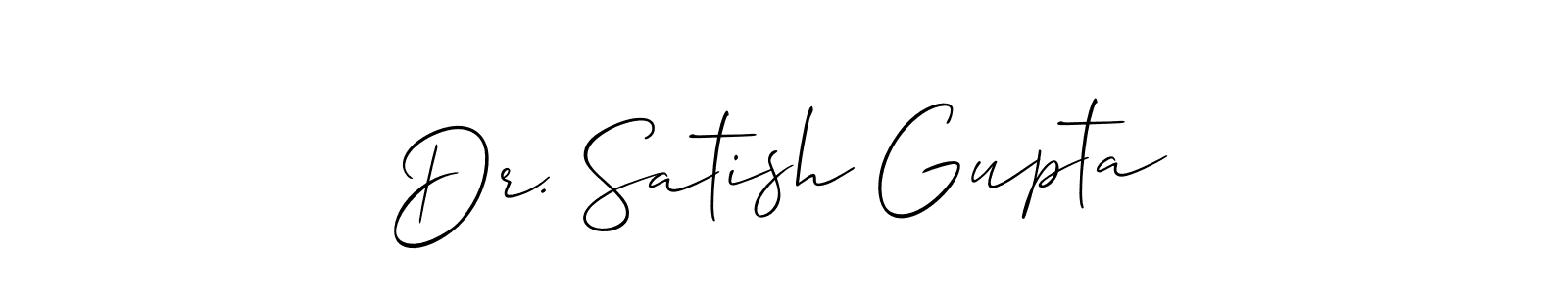 if you are searching for the best signature style for your name Dr. Satish Gupta. so please give up your signature search. here we have designed multiple signature styles  using Allison_Script. Dr. Satish Gupta signature style 2 images and pictures png