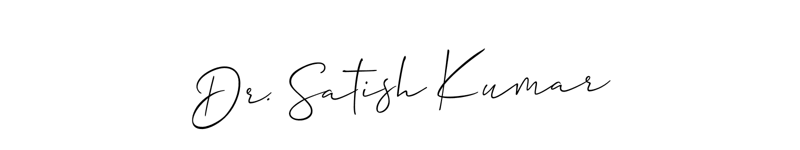 Similarly Allison_Script is the best handwritten signature design. Signature creator online .You can use it as an online autograph creator for name Dr. Satish Kumar. Dr. Satish Kumar signature style 2 images and pictures png