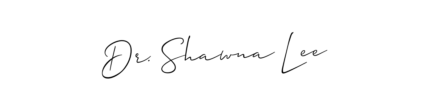 How to make Dr. Shawna Lee name signature. Use Allison_Script style for creating short signs online. This is the latest handwritten sign. Dr. Shawna Lee signature style 2 images and pictures png